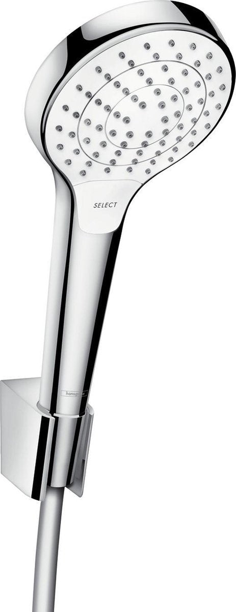 Hansgrohe croma select s vario porter's set de bain - tuyau 125 cm - chrome blanc