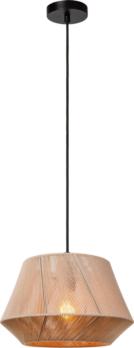 Lucide jessica - lampe suspendue - 1xe27 - gris - japandi