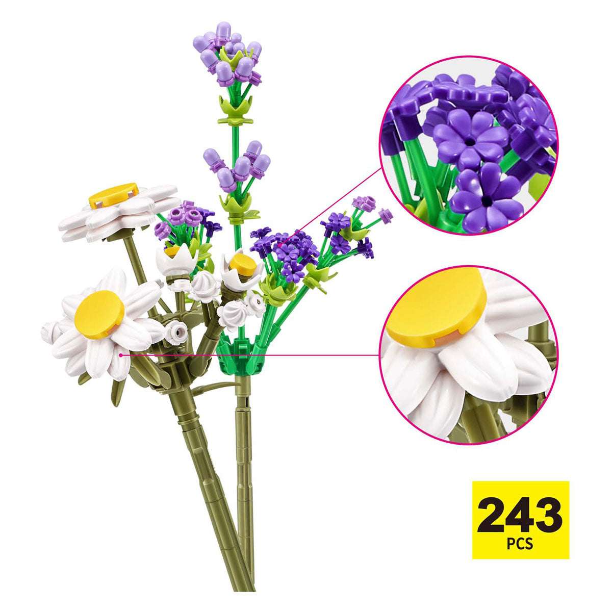 Fleurs longues de briques maximales