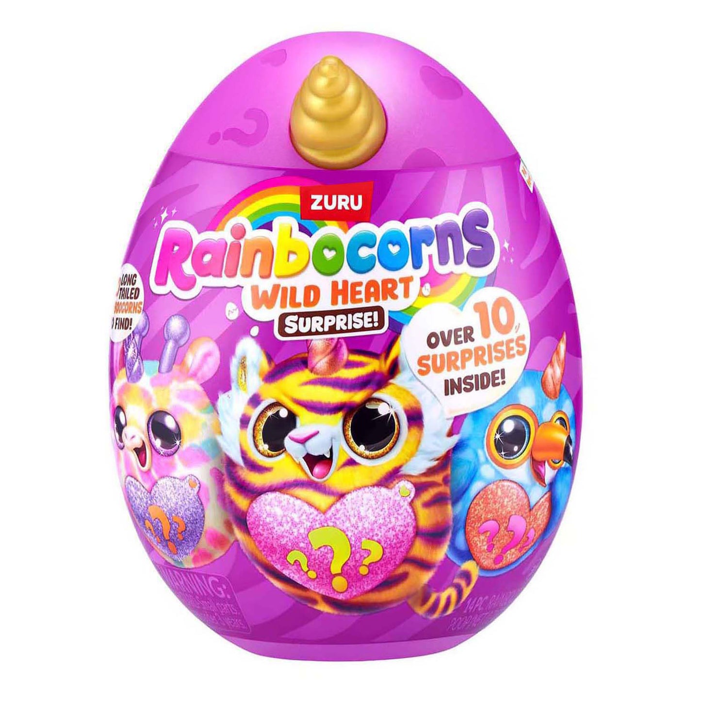 Rainbocorns coeur scintillant coeur sauvage surprise assortis | 6 pièces