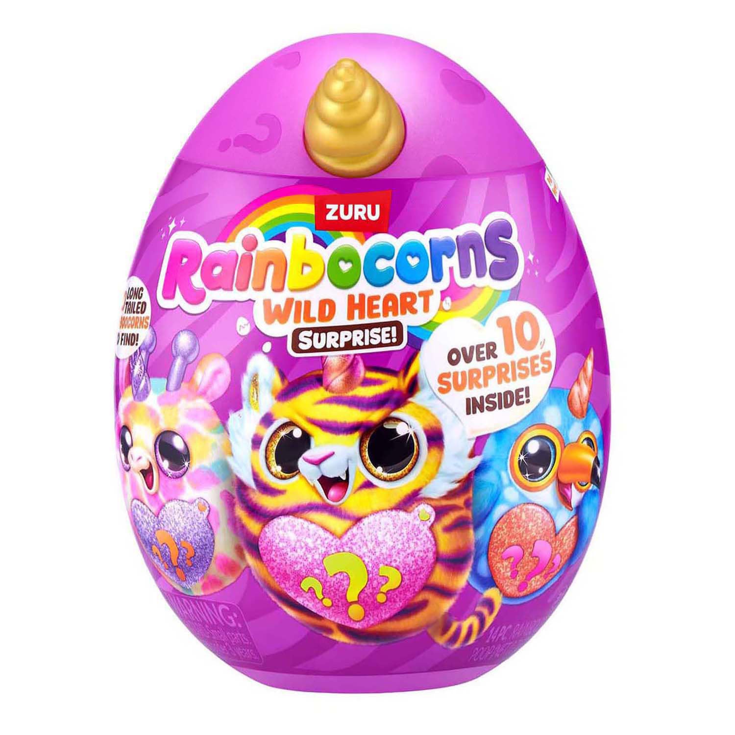 Rainbocorns coeur scintillant coeur sauvage surprise assortis | 6 pièces