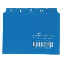 Intercalaires plastique durable a7 7,4x10,5cm jaune 25 pièces