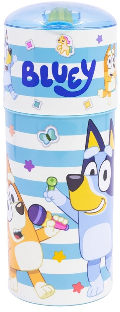 Gobelet Bluey Let's Dance - 350 ml - Bec verseur rabattable avec couvercle - Bouteille réutilisable sans BPA - Design adapté aux enfants