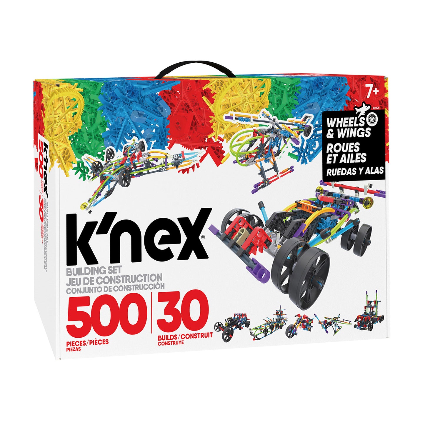 K'nex Bouwset Wheels 30 modèles, 500dlg.