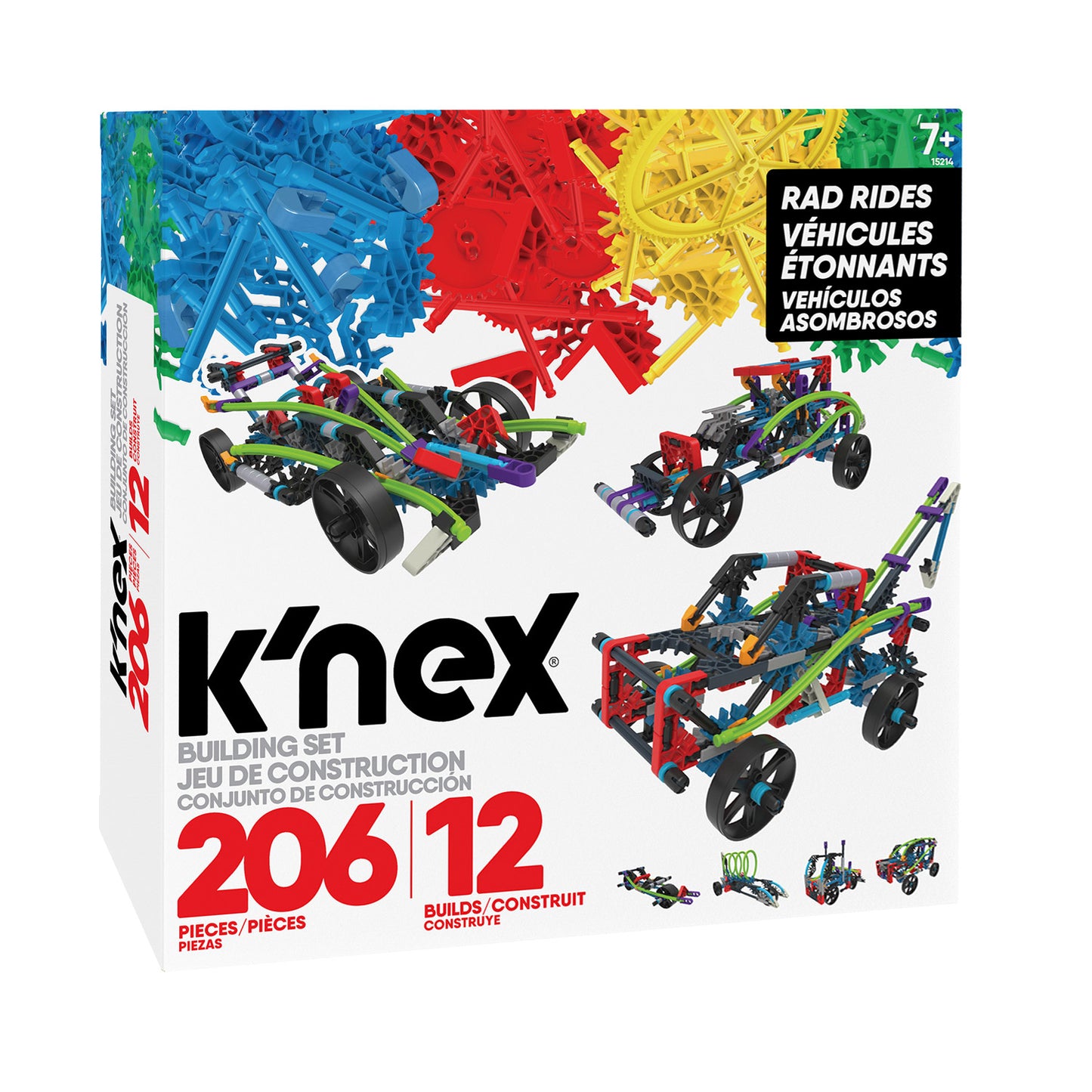 K'nex bouwset 12 modèles, 206dlg.