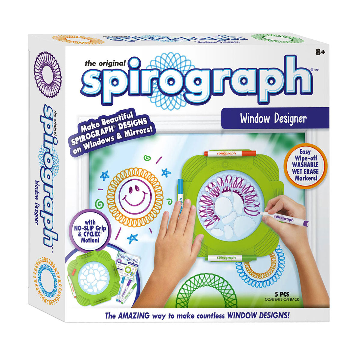 Ensemble de couleurs de concepteur de fenêtres boti spirographe
