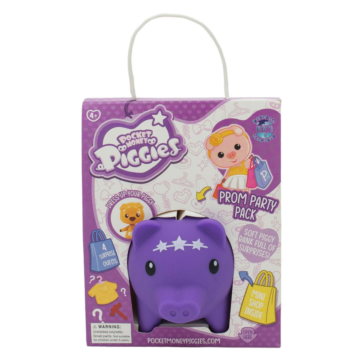Boti pockey argent cochons figurine articulée avec tirelire bal bal pack de fête