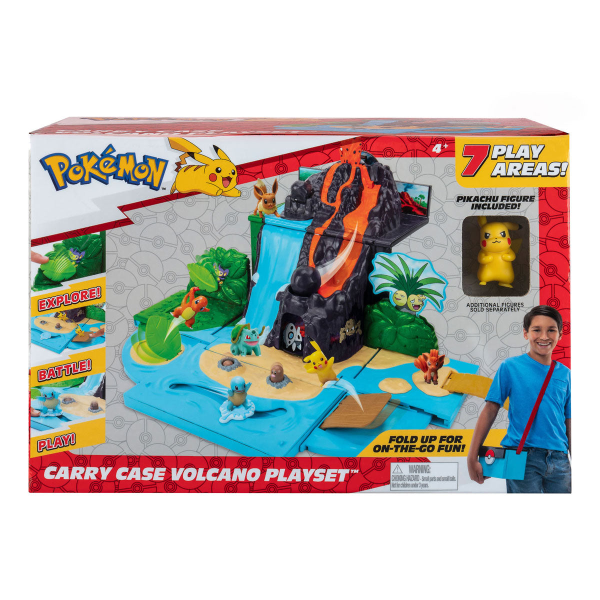 Volcan de valise BOI Take-Away avec jeu de jeu Pikachu