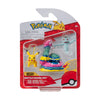Boti batte figurine set machop, pikachu, alolan muk, 3pcs.