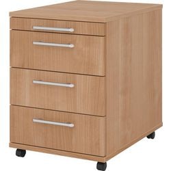 Caisson à tiroirs mobile Bach 3 tiroirs 42,8 x 56 x 59 cm noyer
