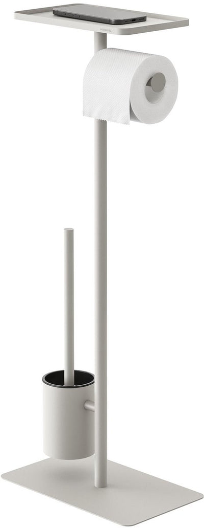 Butler de toilette Sealskin Brix avec étagère Porte-rouleau de papier toilette 2 en 1 - porte-rouleau de papier toilette - brosse de toilette - beige - taupe - grège