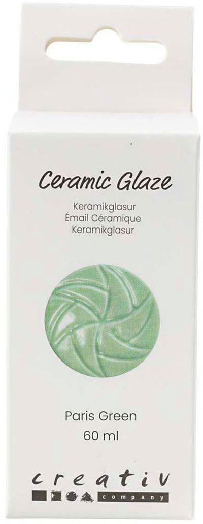 Glaçage céramique Creativ company, 984-1101 °c, opaque, vert paris, 60 ml 1 flacon