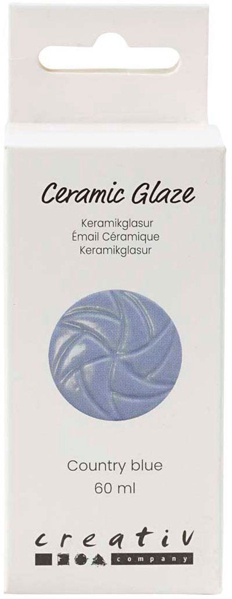 Vernis céramique Creativ Company, 984-1101 °C, opaque, bleu pays, 60 ml 1 flacon