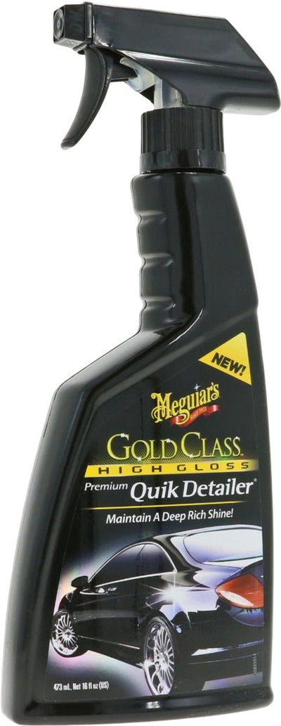 Meguiar's Meguiar's Gold Class Premium Quik Detailer - 473 ml - Spray de détail rapide - Haute brillance pour les peintures foncées - Formule antistatique - Élimine les traces de poussière