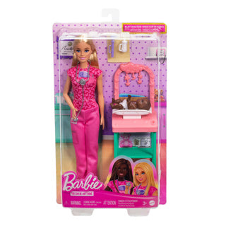Coffret de jeu Barbie Career Baby Doctor avec poupée