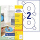Etiquettes CD DVD Avery Zweckform L6015-25 blanc 50 pièces
