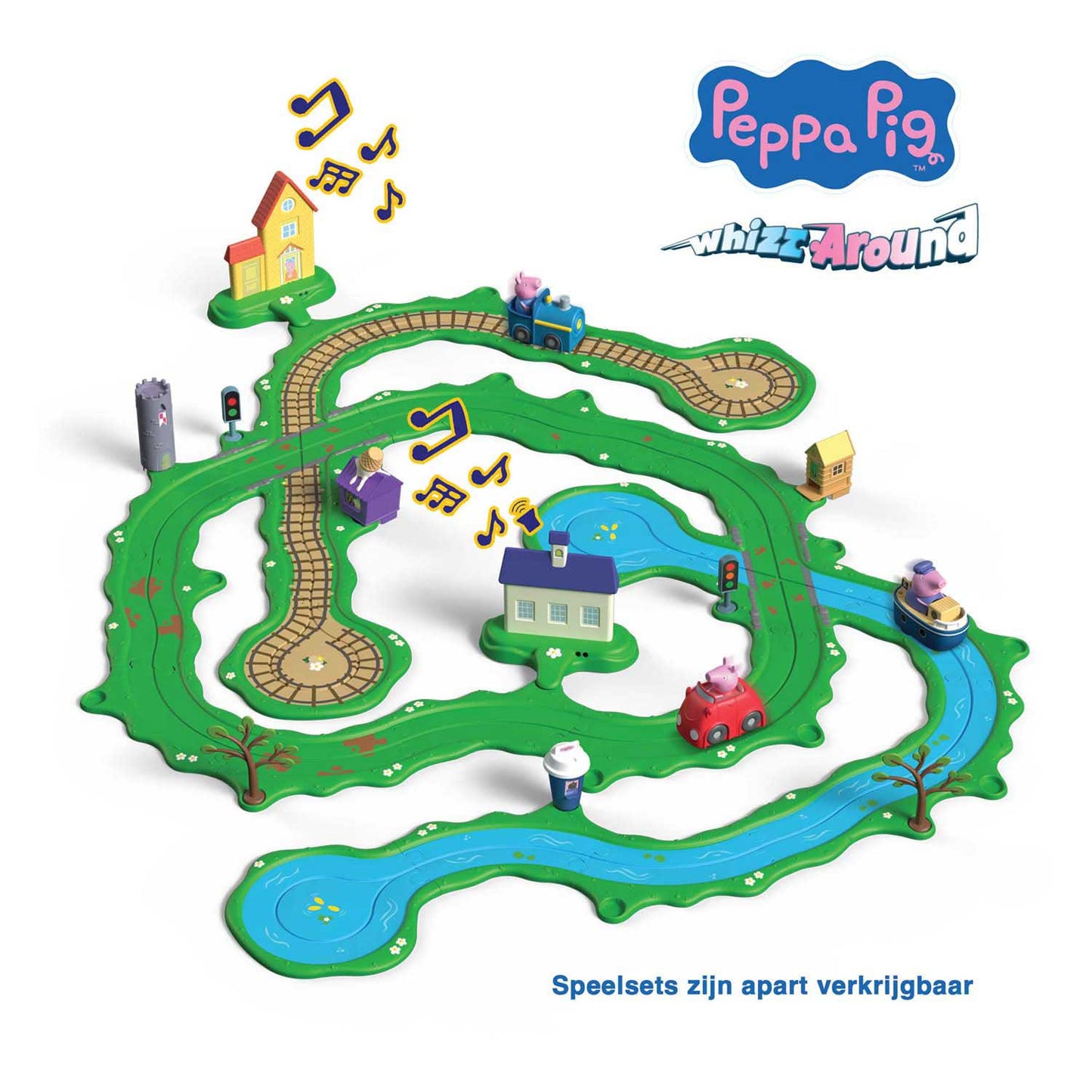 Spectron Peppa Pig tourne autour - la petite voiture rouge de Peppa