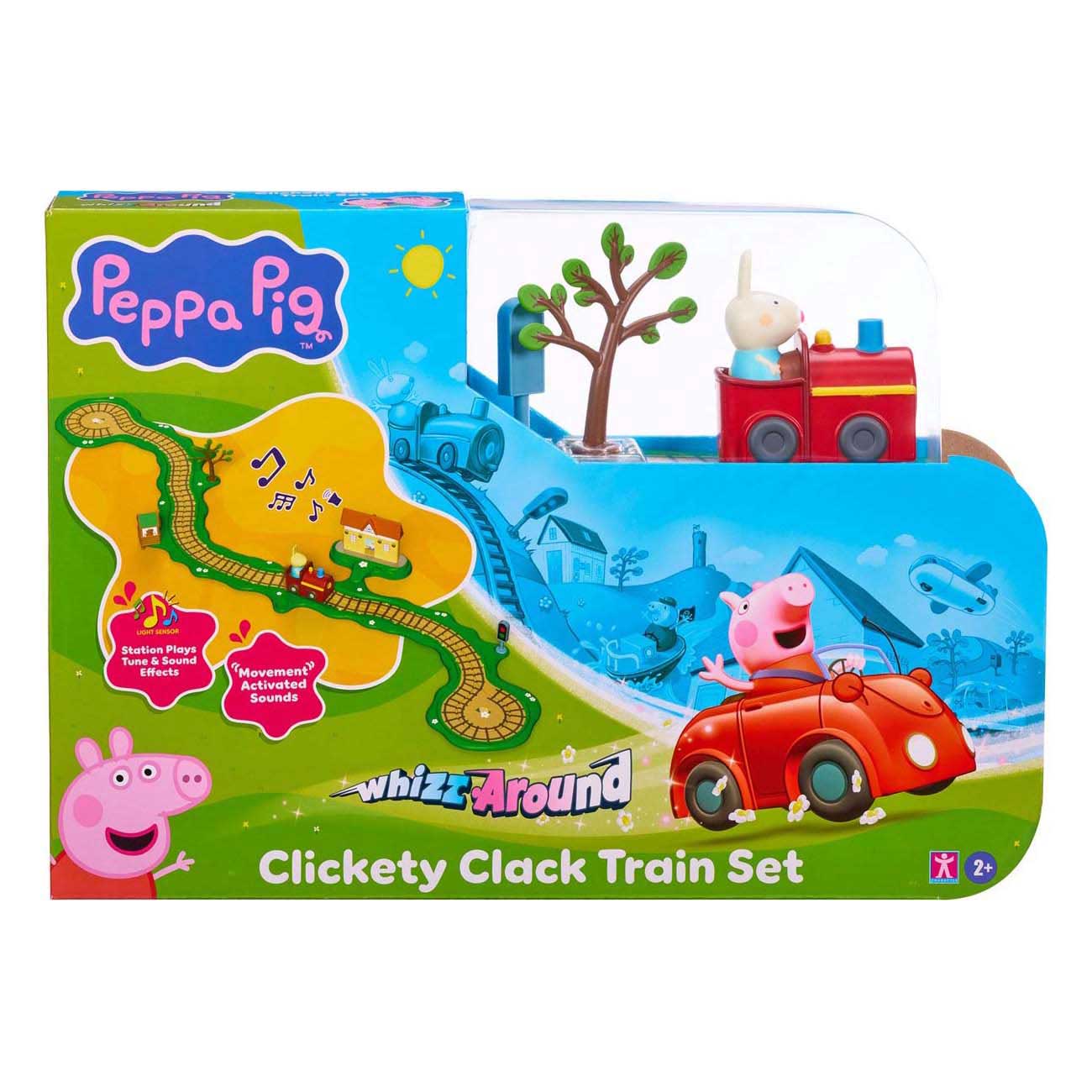 Peppa tourne autour du train clickety clack