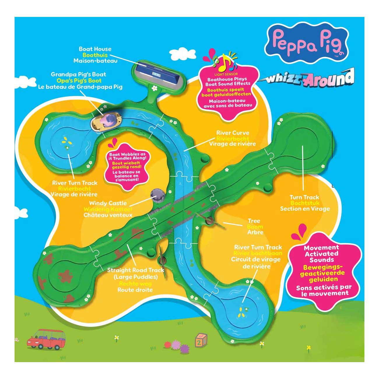 Spectron Peppa Pig whiz around - se balançant le long de l'ensemble de bottes