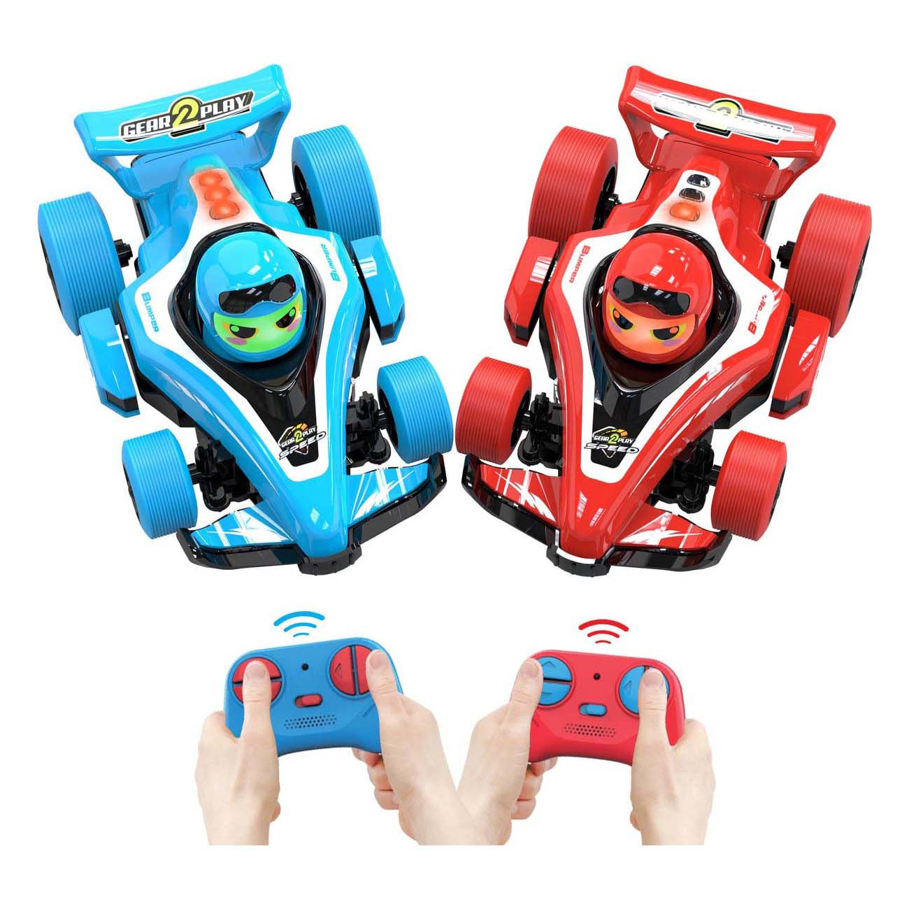 Gear2play r c formule 1 pare-chocs néon autos tamponneuses 2 en 1