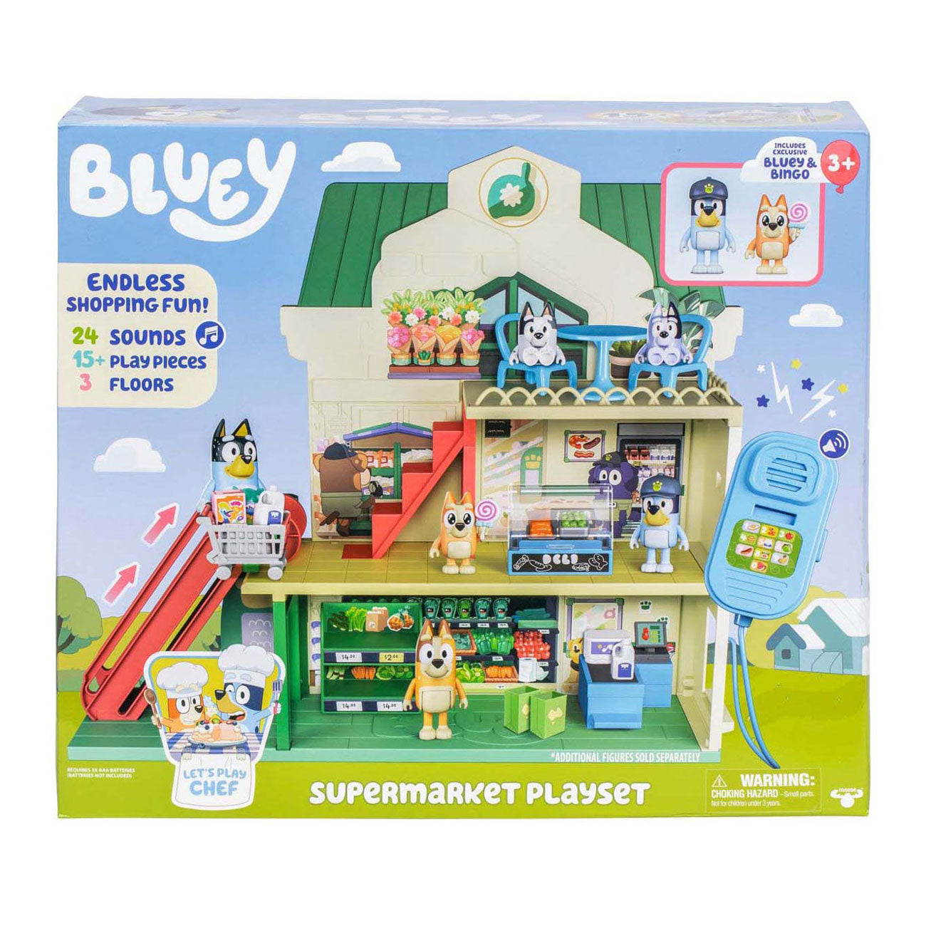 Spectron bluey permet de jouer au chef - ensemble de jeu de supermarché