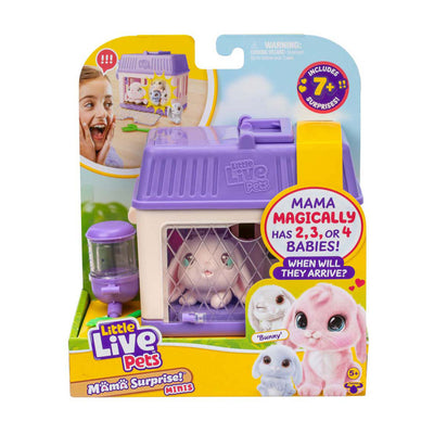 Mini maman surprise lapin rose petits animaux de compagnie vivants
