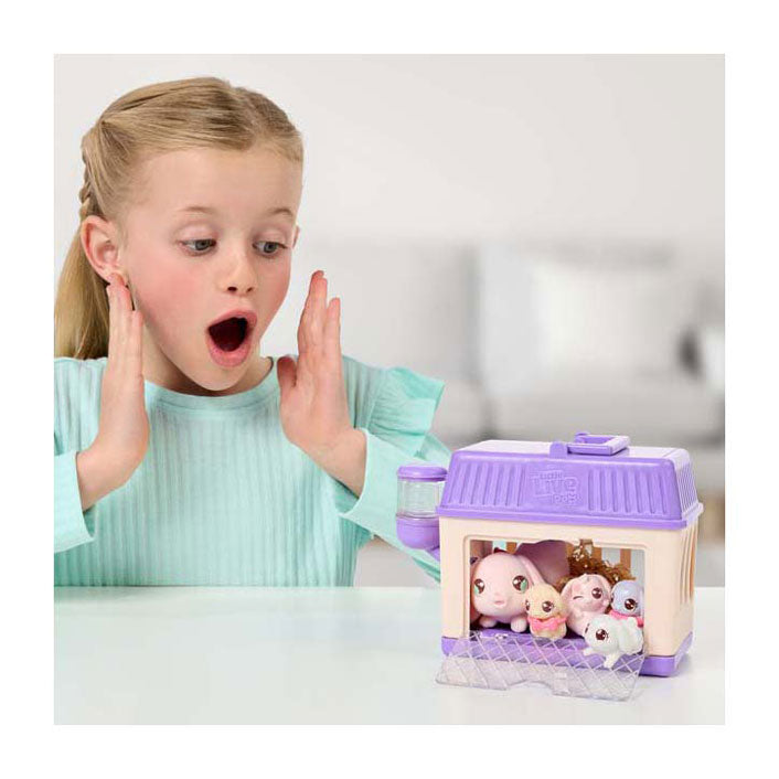 Mini maman surprise lapin rose petits animaux de compagnie vivants