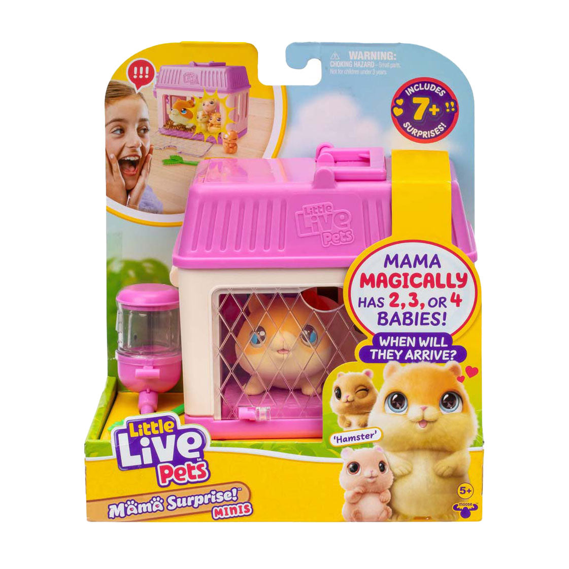 Mini maman surprise mini hamster petit animal de compagnie en direct
