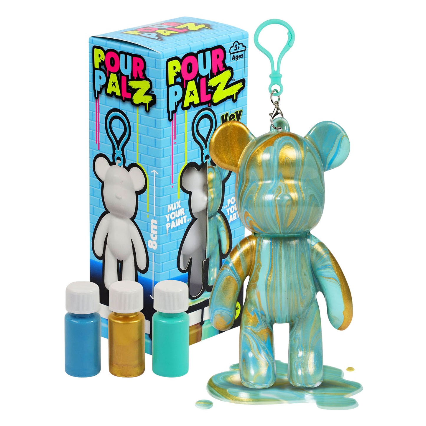 Spectron pour palz mini porte-clés ours de peinture