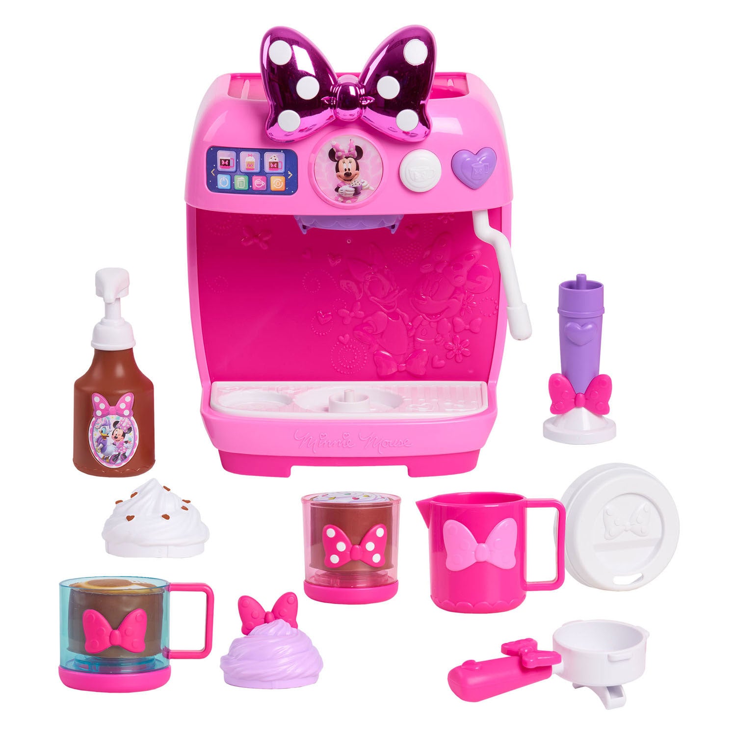 Ensemble machine à café Spectron Disney Minnie Mouse avec son lumineux - 10 pièces.
