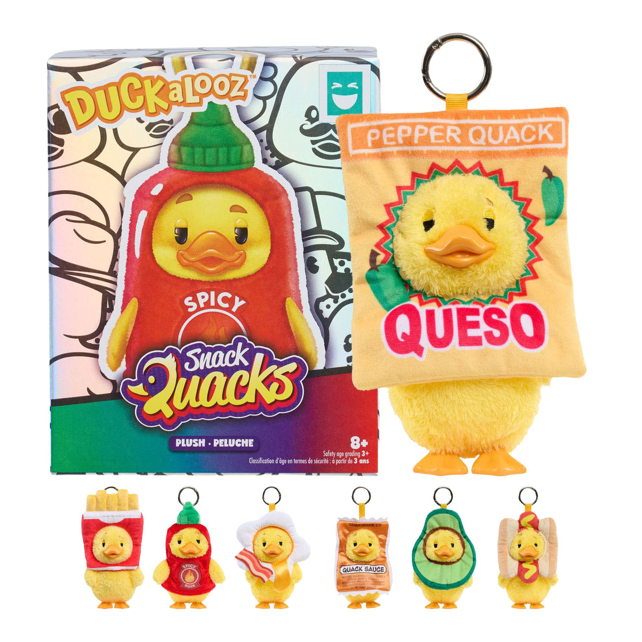 Porte-clés en peluche Spectron happy haul duckalooz snack charlatan