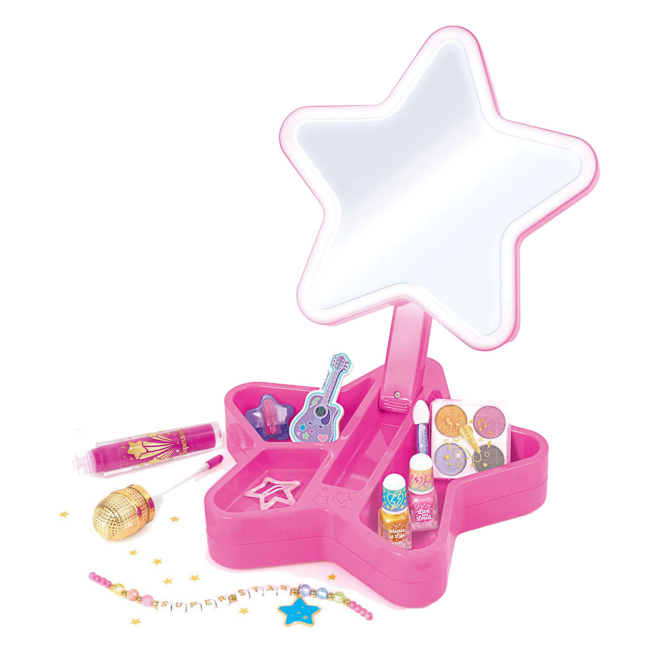 Spectron en fait un véritable ensemble de studio de beauté glamour dans les coulisses - 44 pièces.
