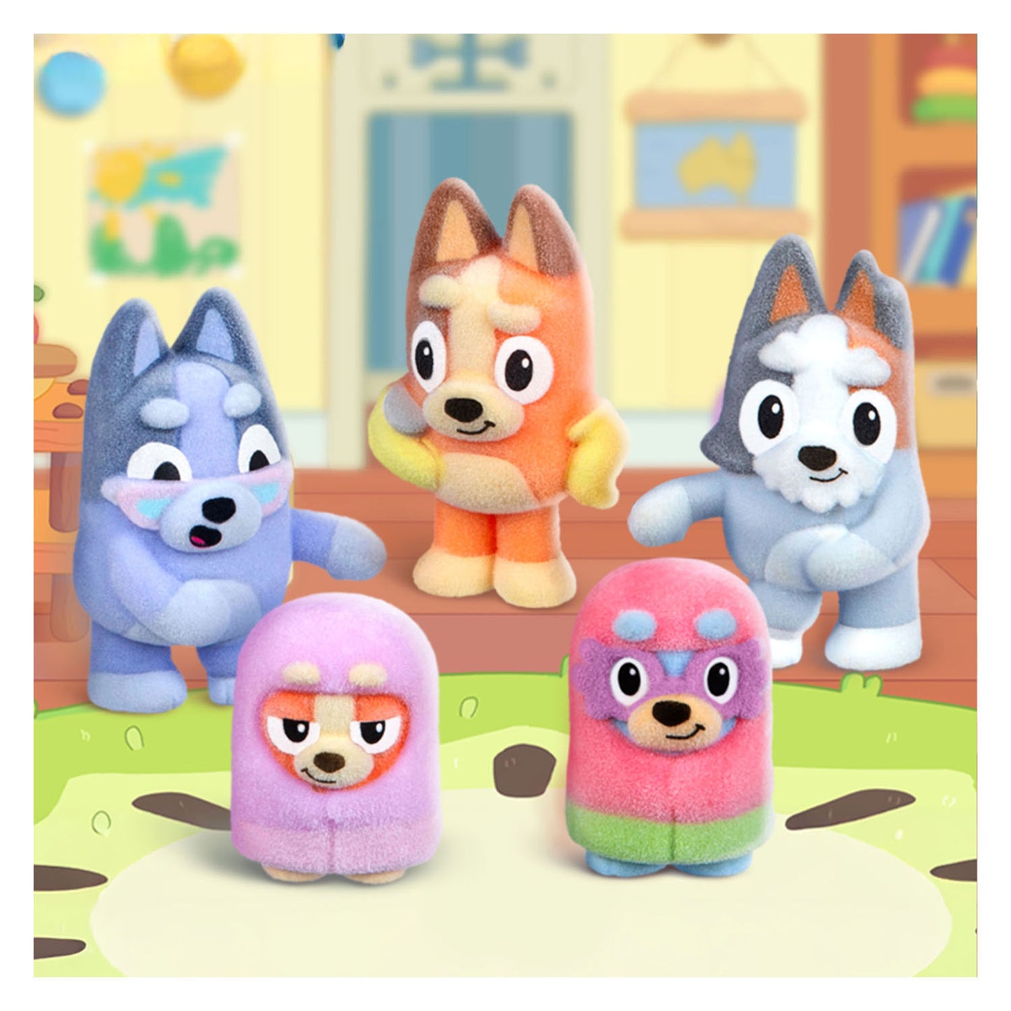 Ensemble surprise de figurines à collectionner Spectron Bluey Fuzzies