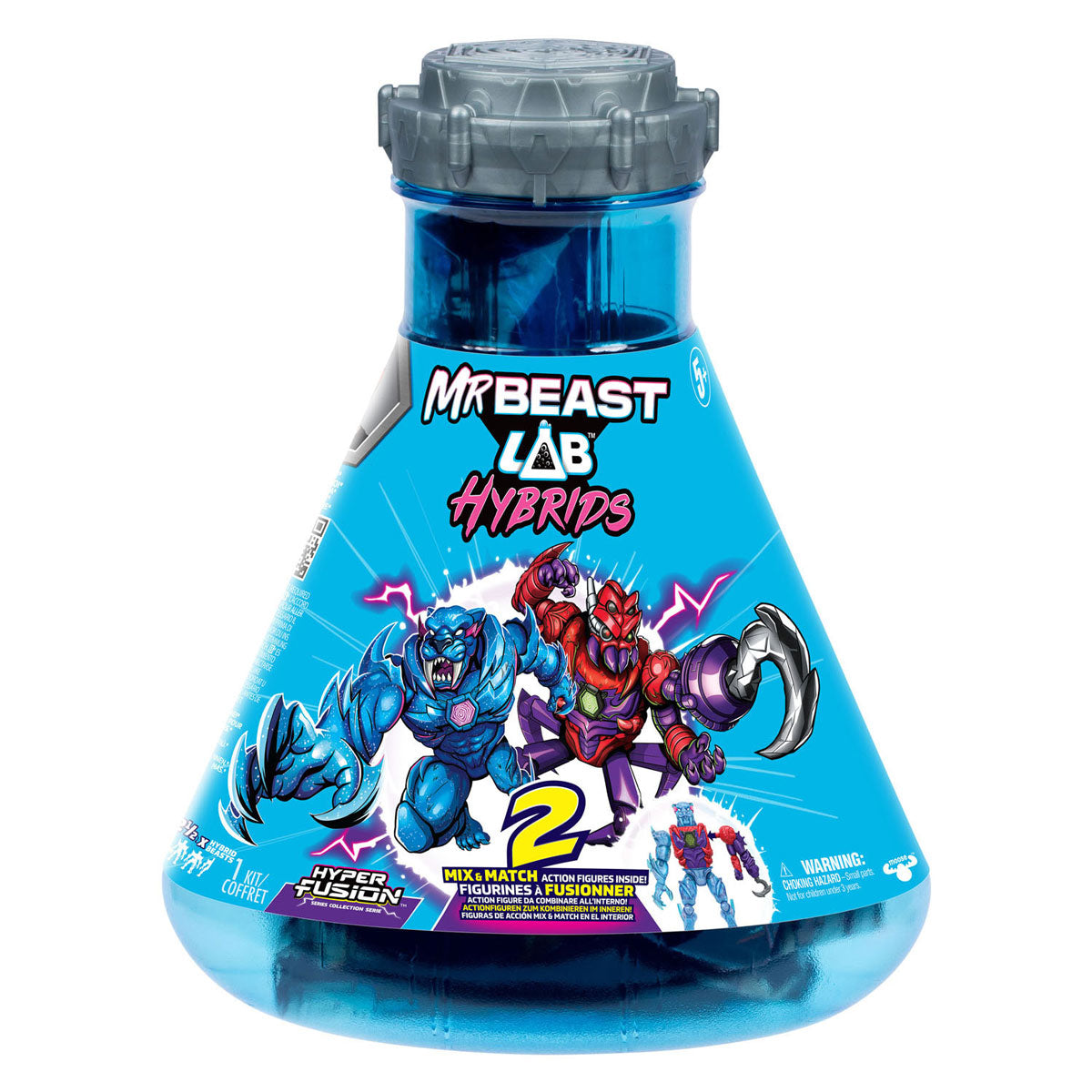 Spectron mrbeast lab figurines hybrides araignée vs panthère énergétique