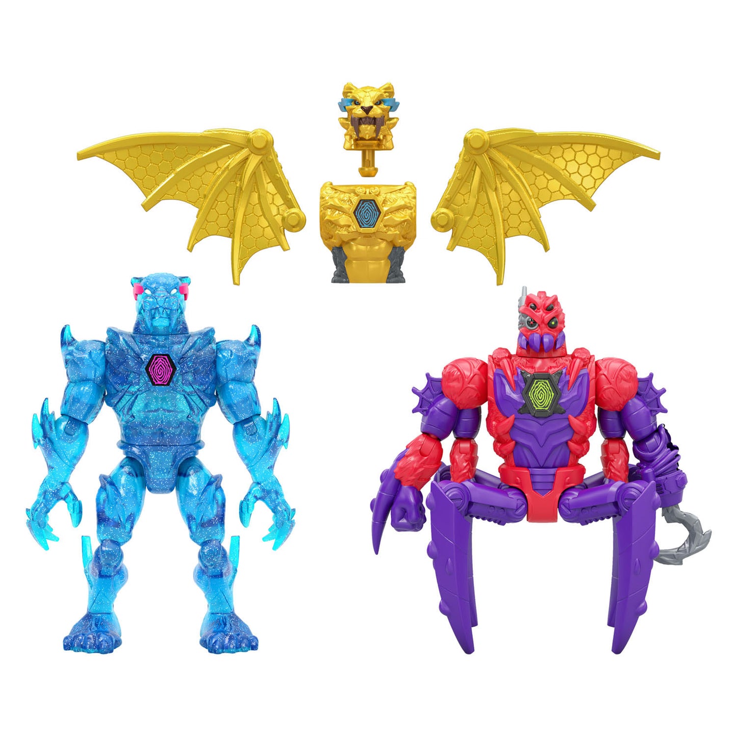 Spectron mrbeast lab figurines hybrides araignée vs panthère énergétique