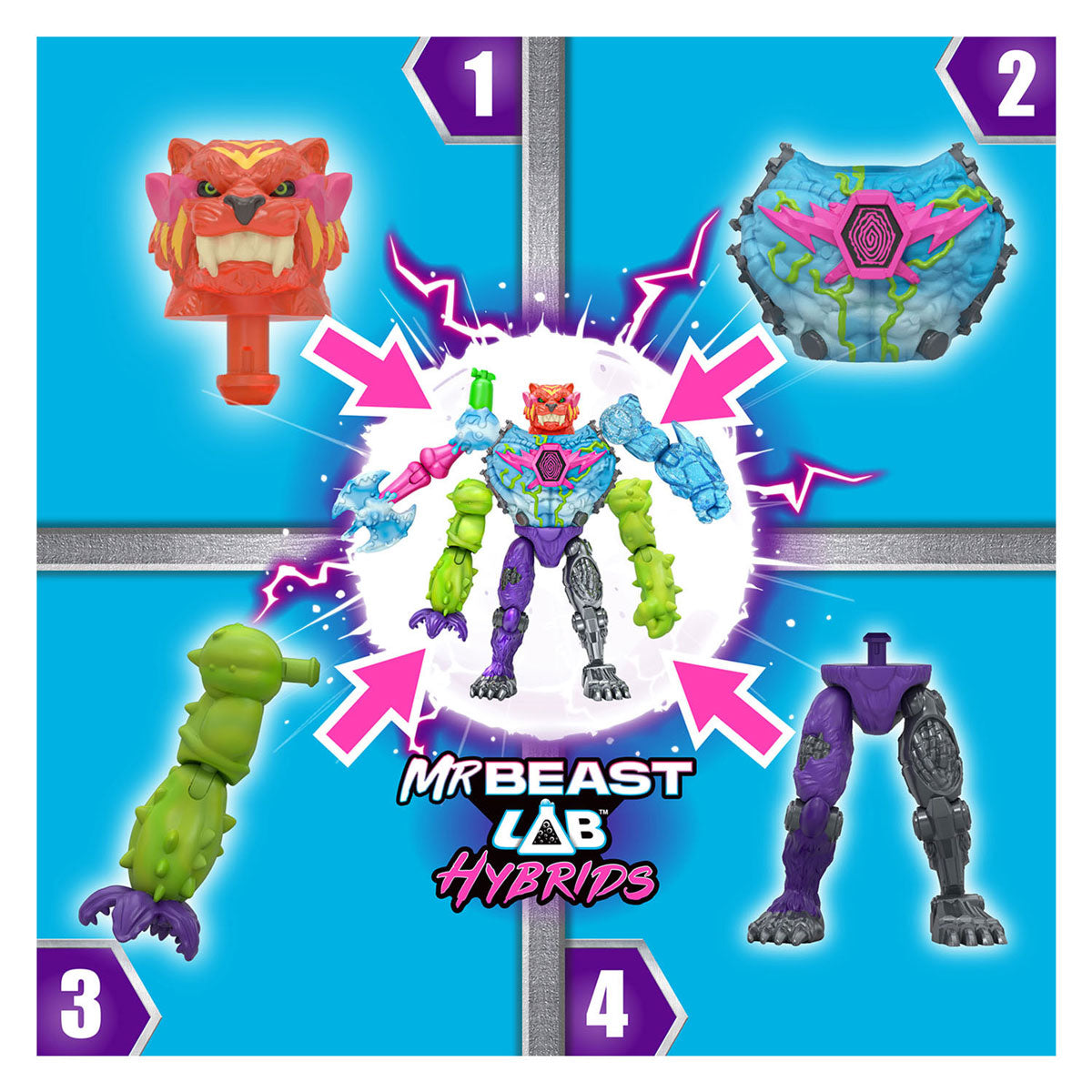 Figurines d'action de laboratoire hybride hyper fusion Spectron mrbeast lab