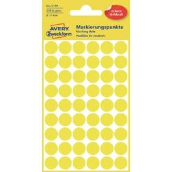 Points de marquage avery jaune 3144