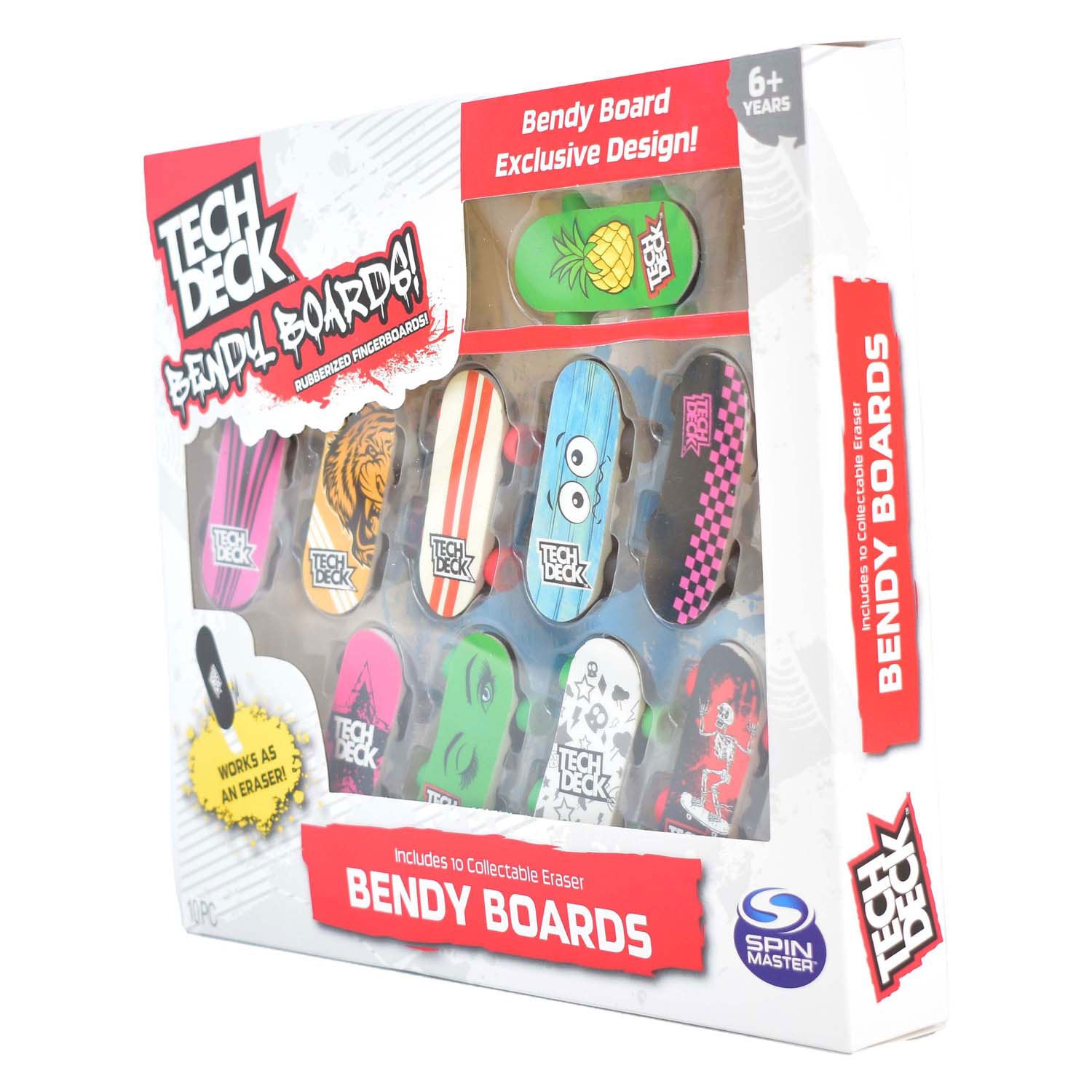 Spin Master Tech Deck Bendy Finger Skateboards, 10 pack
