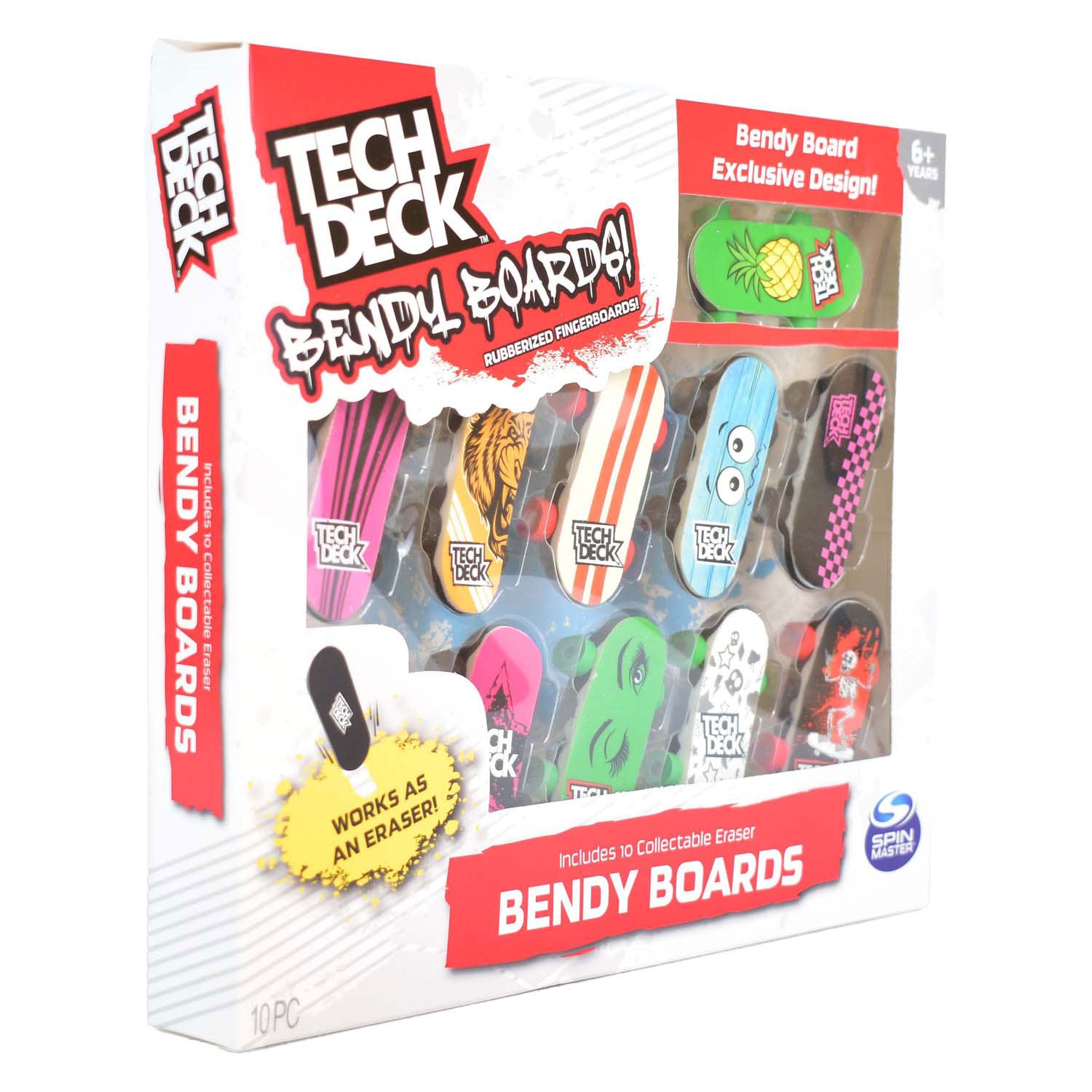 Spin Master Tech Deck Bendy Finger Skateboards, 10 pack