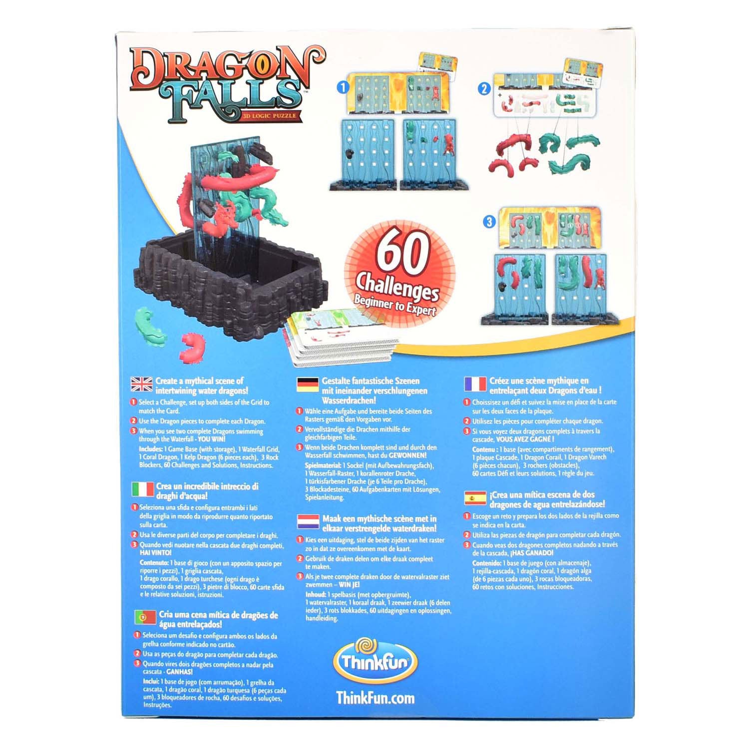 Thinkfun Dragon Falls Puzzle de réflexion 3D, 60 défis