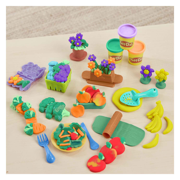 Coffret de jardin Play-doh avec 8 pots en argile - 20 pièces.