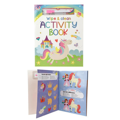 Toi-toys livre d'activités réutilisable licorne