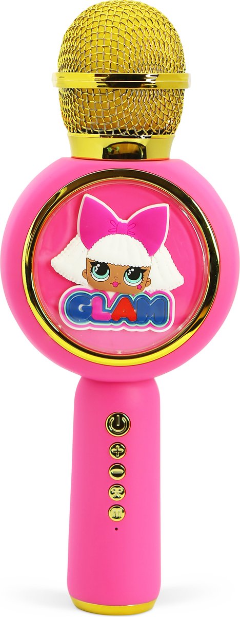 OTL Technologies LOL Surprise - microphone karaoké sans fil pour enfants - écran LED éclairé - haut-parleur - distorsion de la voix