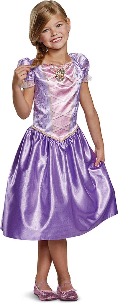 Déguisement princesse disney - robe emmêlée raiponce classique, taille m (7-8 ans), fille