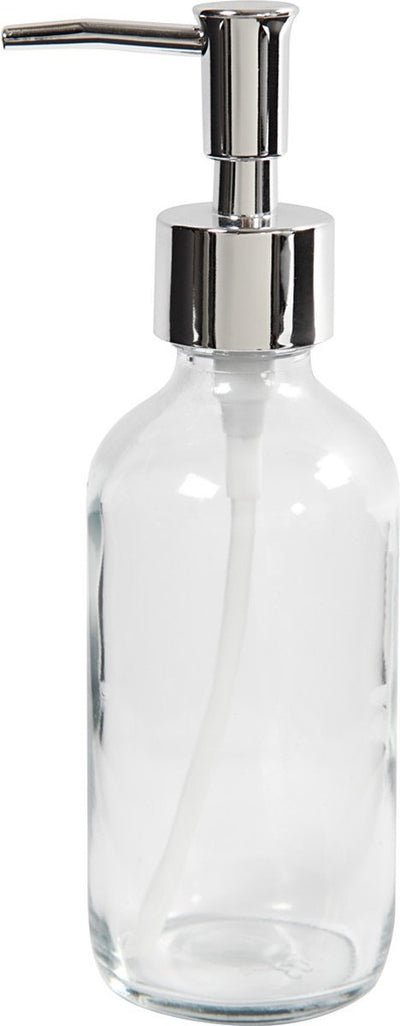 Pompe à savon Creativ company, h : 19,3 cm, d 6,3 cm, 230 ml, transparent, 1 pièce