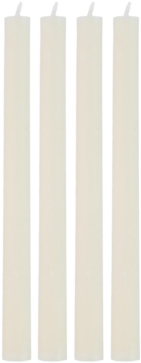 Arti casa bougies de table lot de 4 - 7 heures de combustion - bougies de table - ivoire