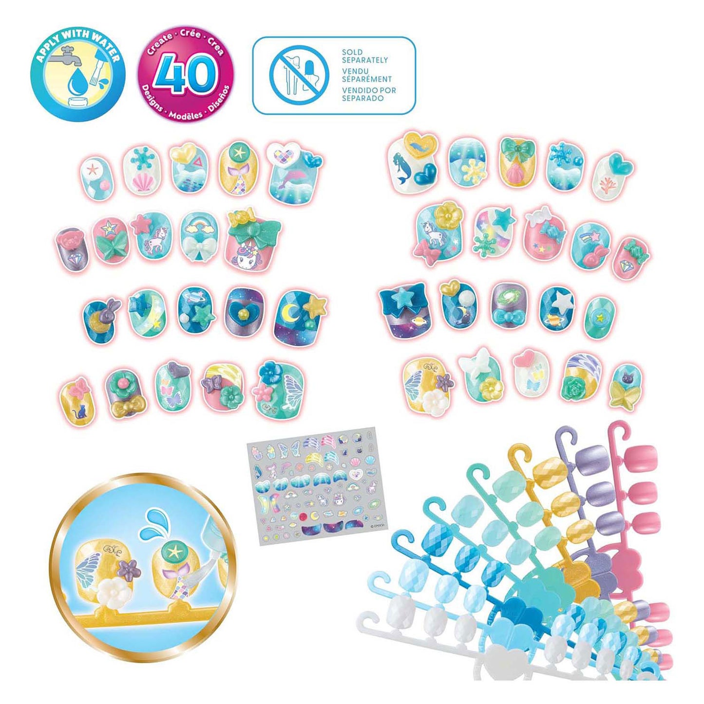 Ensemble d'ongles magique Aquabeads