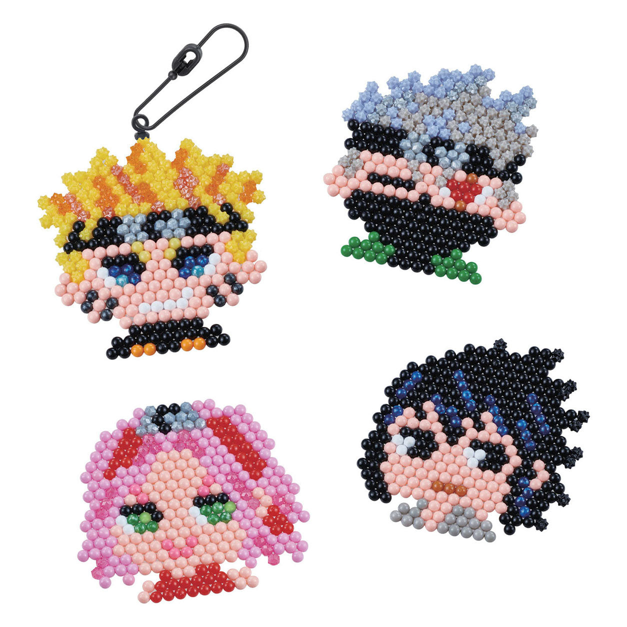 Ensemble artisanal de porte-clés Aquabeads Naruto - perles qui collent ensemble avec de l'eau