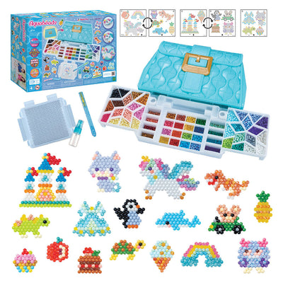 Aquabeads Design Studio (sac) - kit de bricolage complet 1400 perles en 48 couleurs - comprenant un sac à emporter pratique et une poubelle de tri