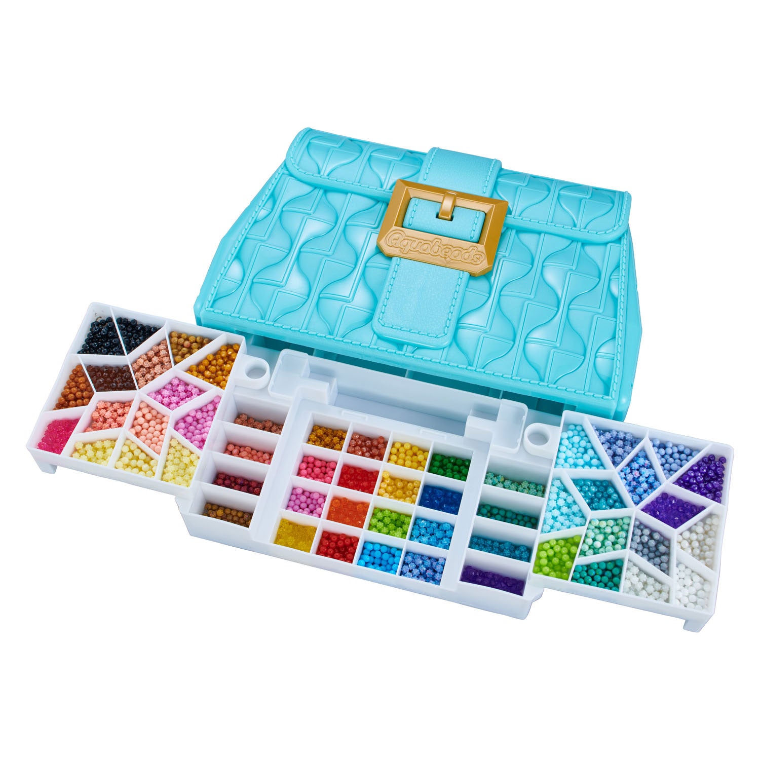 Aquabeads Design Studio (sac) - kit de bricolage complet 1400 perles en 48 couleurs - comprenant un sac à emporter pratique et une poubelle de tri